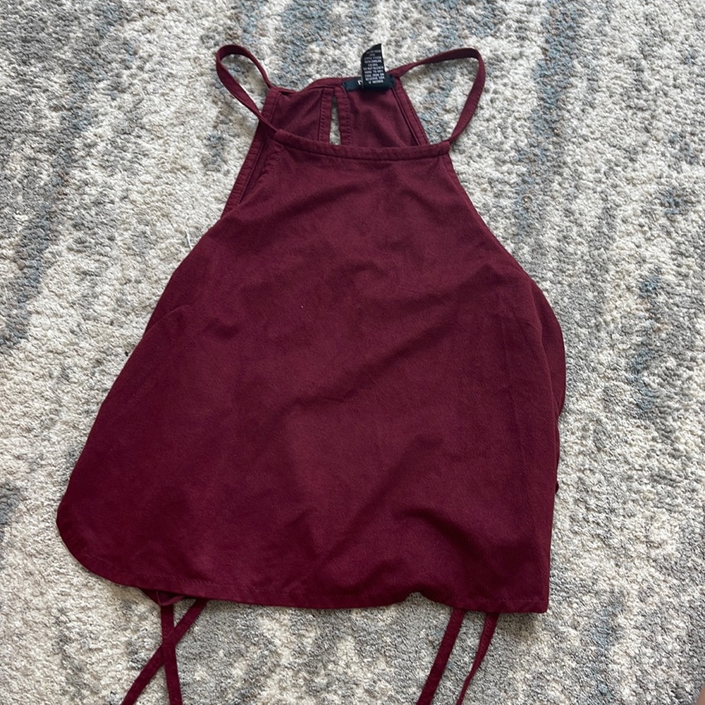 Tank top with ties on the side